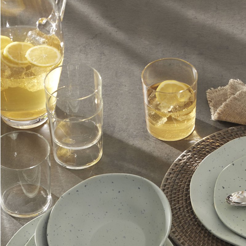 12-Piece Clear Glass Stackables Drinkware Set - Entertain 365