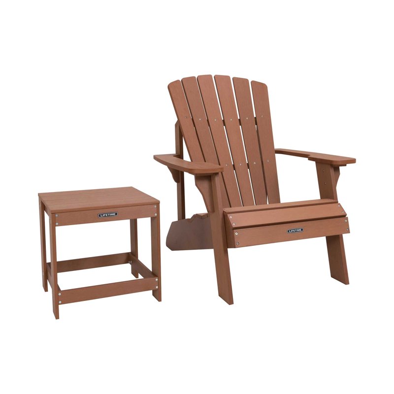 Adirondack End Table - Compact, Weather-Resistant Brown Table