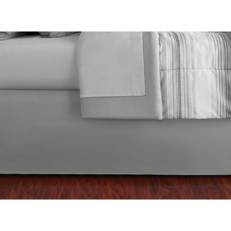 Mainstays 8-Piece Ombre Stripe Bed in a Bag Set - Queen, Gray Stripe
