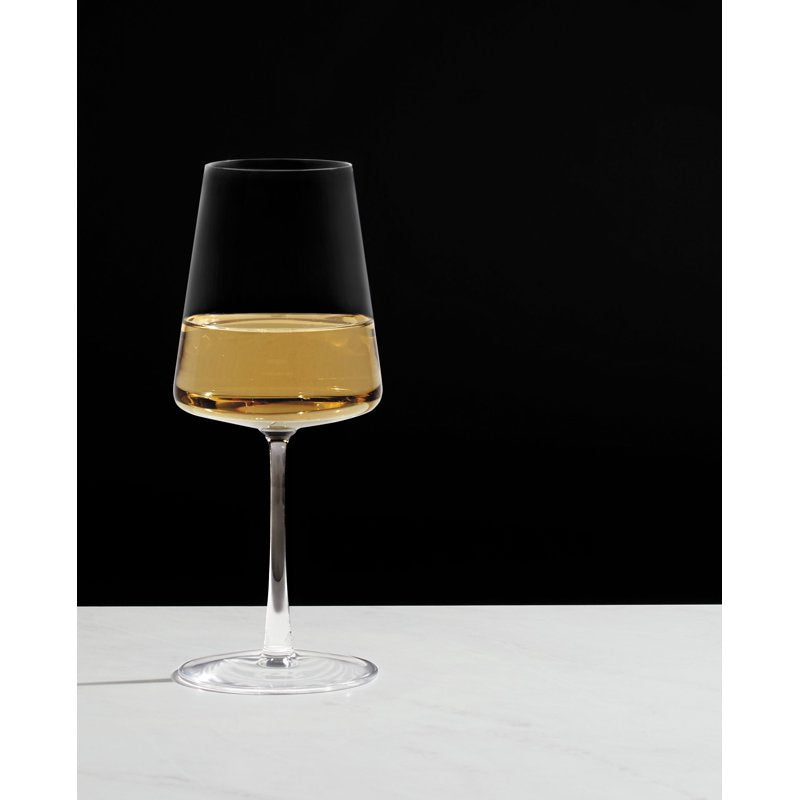 Clear Flared White Wine Glass with Stem - 13 oz, 4 Pack