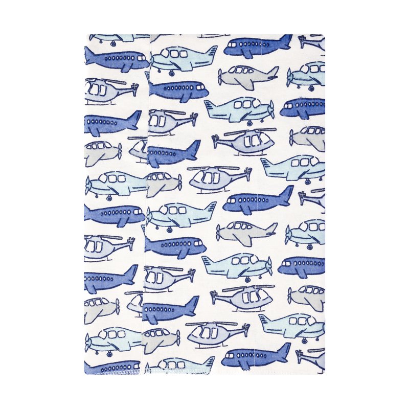 Flannel Burp Cloths Set - Born To Fly 4-Pack, One Size
