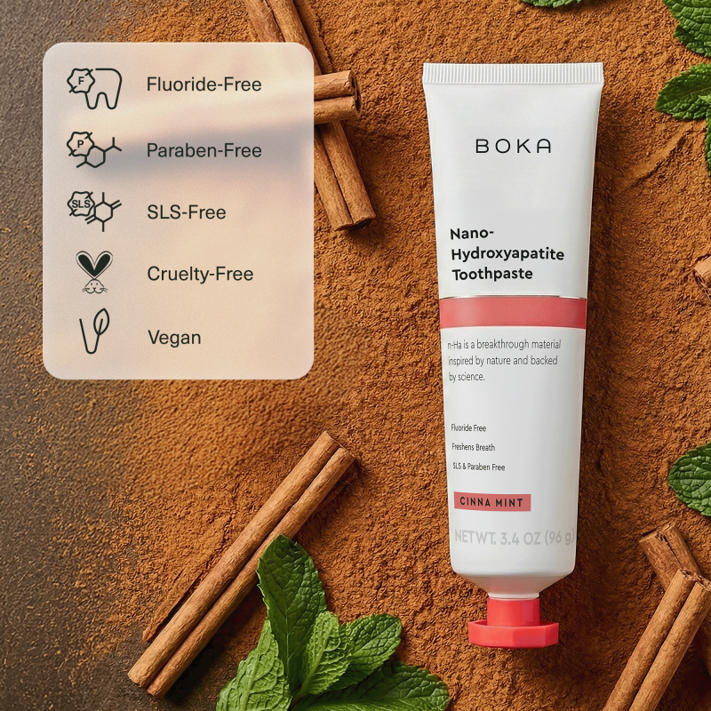 Nano-Hydroxyapatite Fluoride-Free Toothpaste for Sensitive Teeth, Cinna Mint