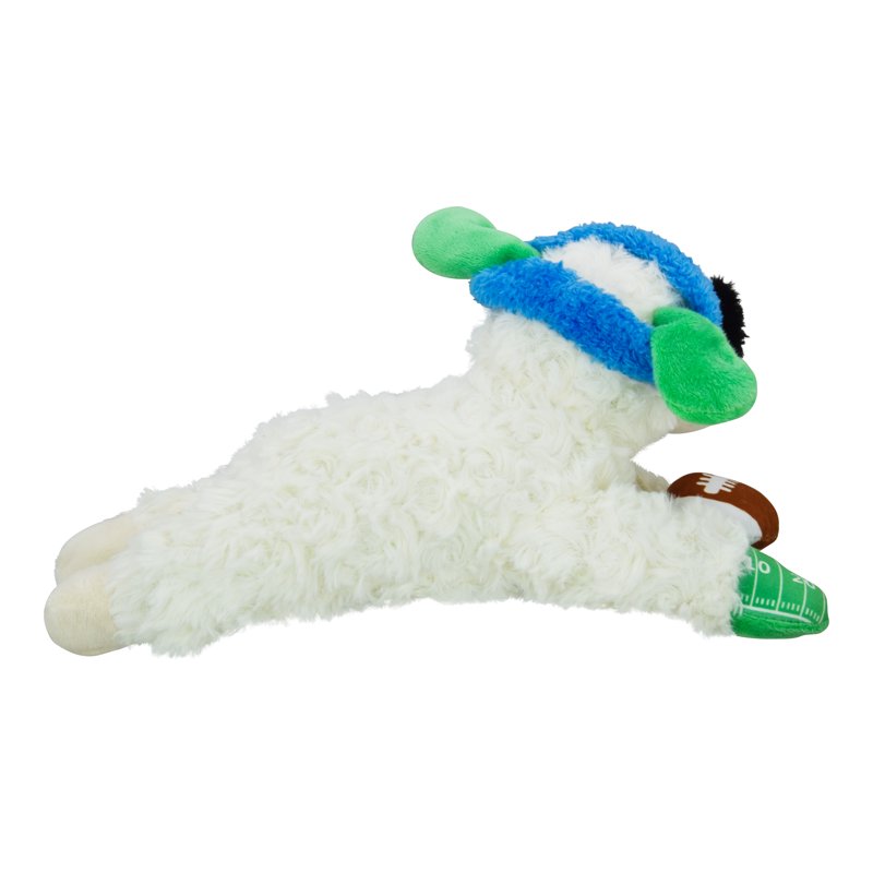 Medium Lamb Chop Dog Toy with Football Design - Plush Squeaky Toy for Dogs - Variation: Football