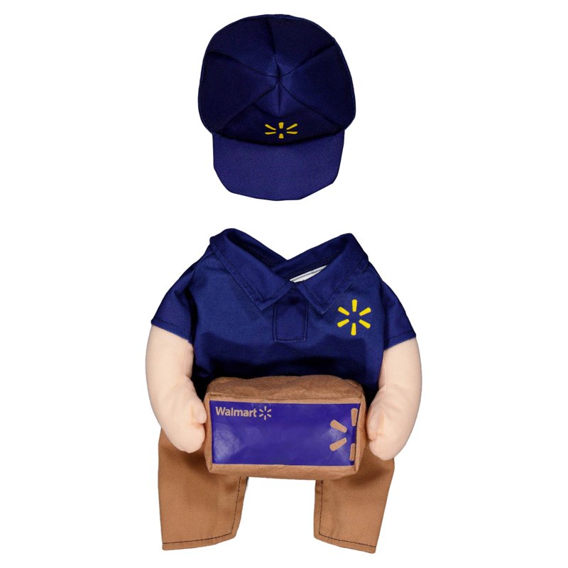 Dog Costume Walmart Delivery Driver Costume - Medium L Multicolor