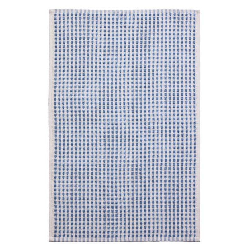 Terry Gingham Kitchen Towel - 18"x28" - Blue Silver