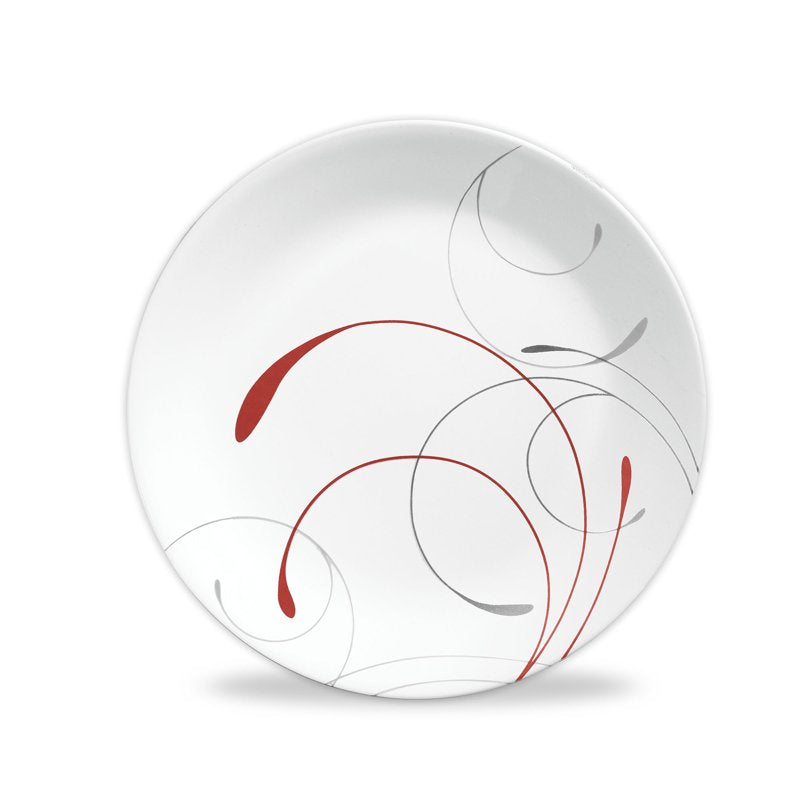 Corelle Splendor 10.25-Inch Dinner Plates - 2 Pack Red & White