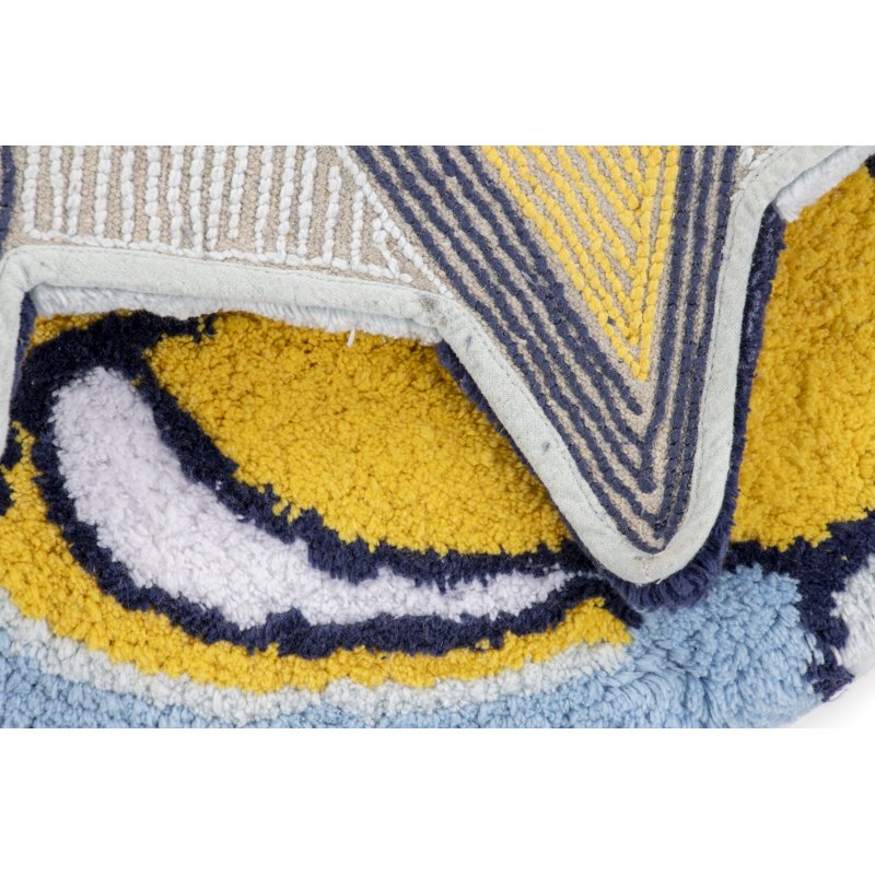 Kids Bluey Tufted Bath Rug 19x22 Cotton Non-Slip Bathroom Mat