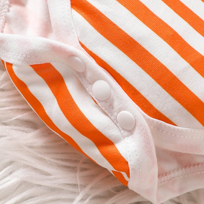 Baby Girl Halloween Outfit Pumpkin Romper Skirt Set with Headband - A14-Orange, 9-12 Months