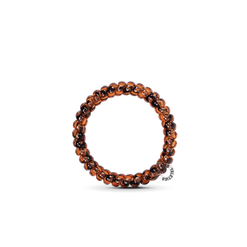 Spiral Hair Ties - Tortoise, Small, 3 Pack for Fine Hair