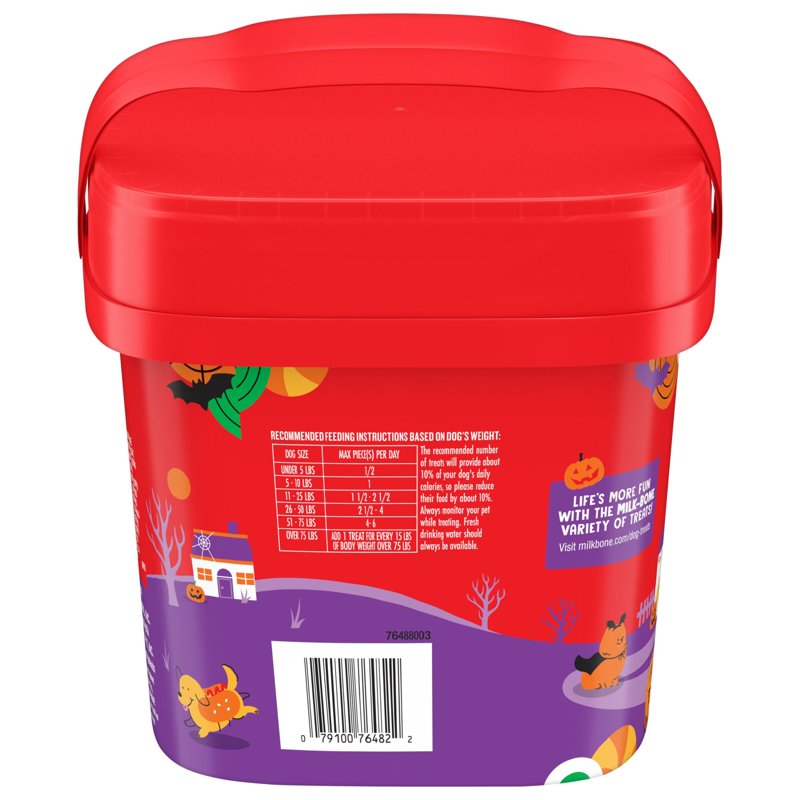 Halloween Dog Treats - Spooky Biscuits with Vitamins & Tartar Control, 24 oz Pail