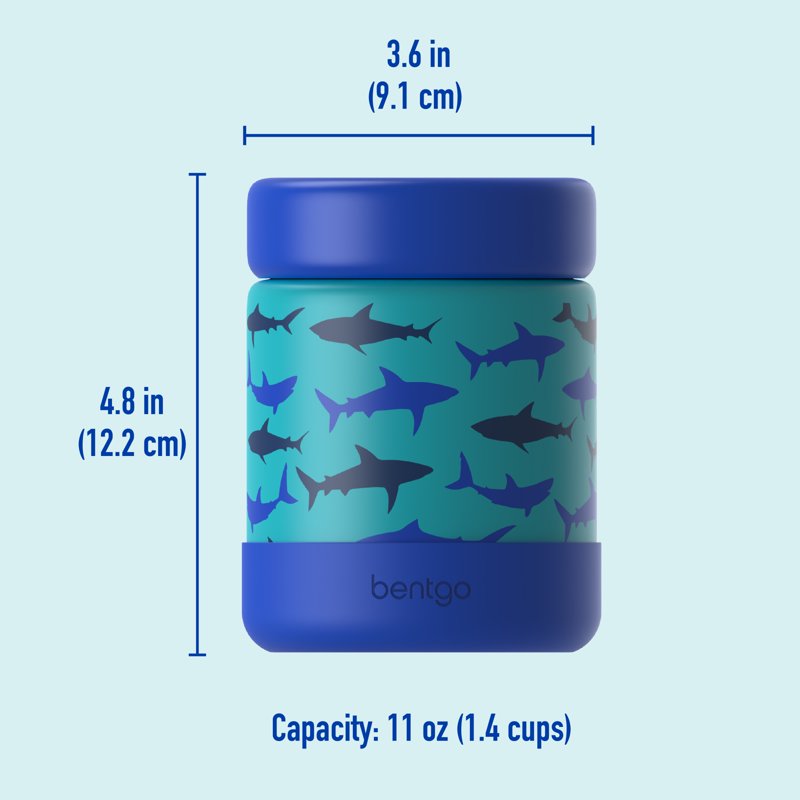 Kids Stainless Steel Food Jar - 11 fl oz Leak-Proof - Shark