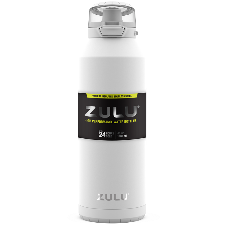 40oz Stainless Steel Water Bottle - White, BPA Free & Dishwasher Safe
