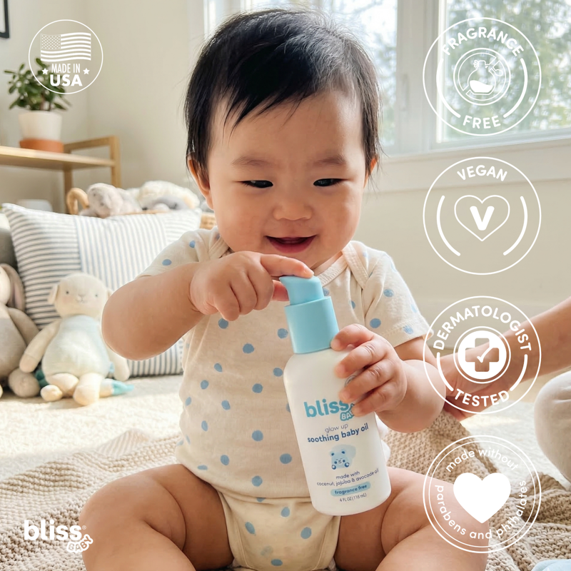 Soothing Baby Oil - All-Natural Vegan Massage Oil, 4 fl. oz.