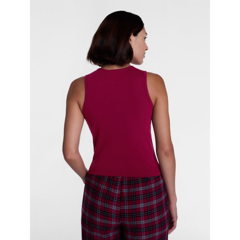 Peanuts Snoopy Ghost Stories Sleep Tank Top 2X Rumba Red Plus Size Women’s Lounge Wear