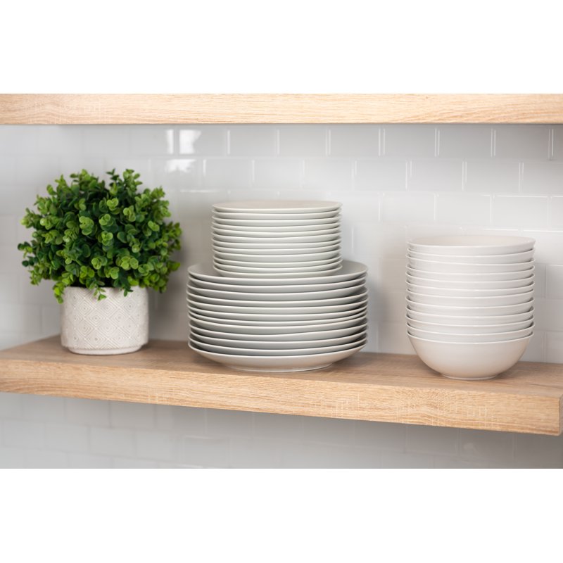 7.25" Ceramic Cereal Bowl Set of 12 - White Coupe