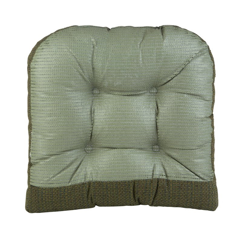 Non-Slip Chair Cushion Set - 17-Inch Gripper Pads - Green