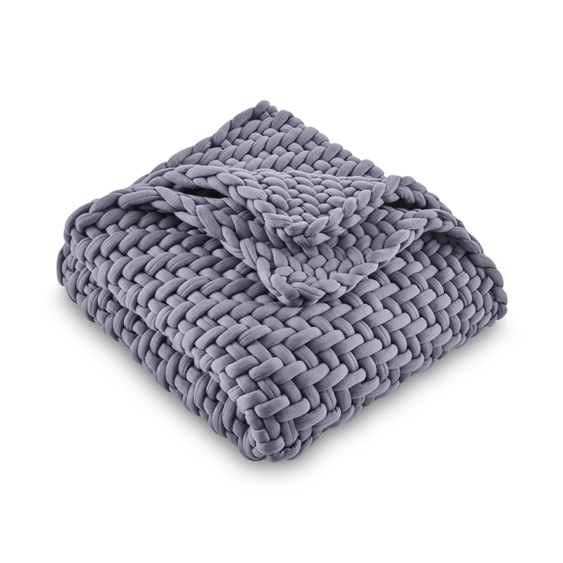 Allswell Weighted Knit Throw - Savanna Taupe, 12 lbs, Cozy Relaxation
