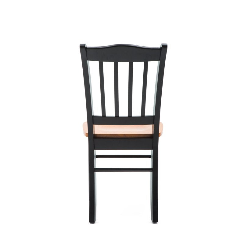 Shaker Dining Chair Set of 2 - Black & Oak Finish