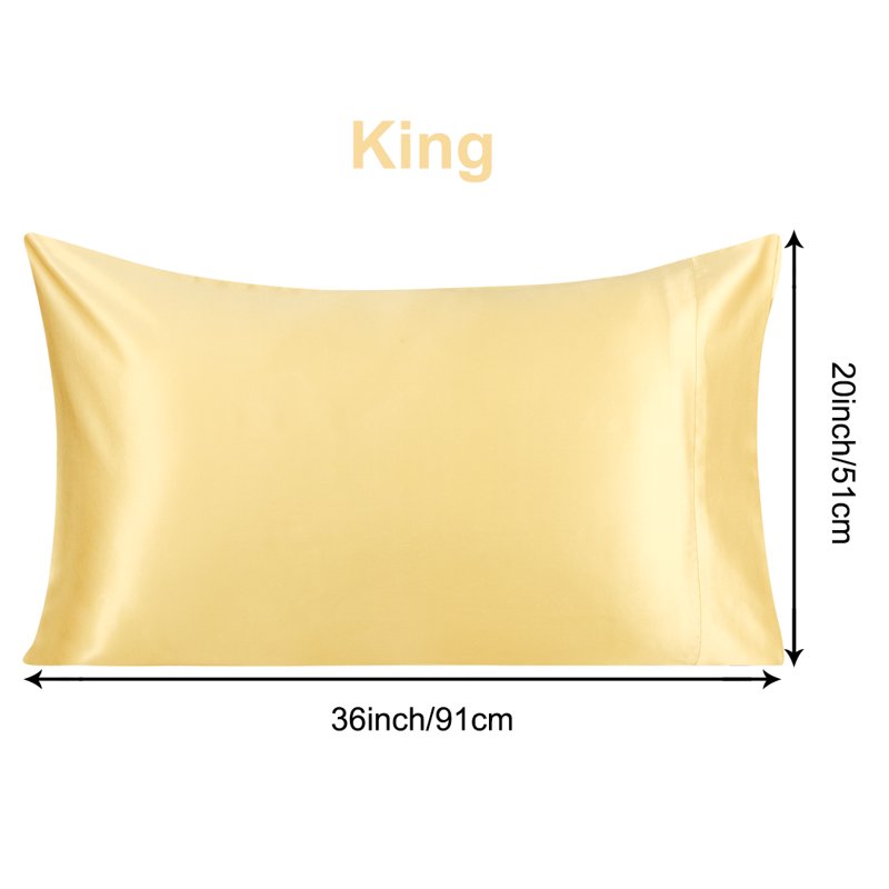 King Champagne Silk Pillowcase for Hair & Skin - 100% Mulberry 19 Momme