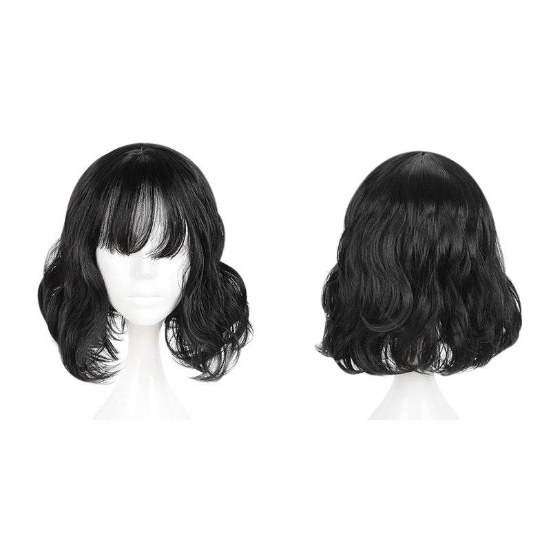 14" Curly Human Hair Wig for Women - Adjustable Cap
