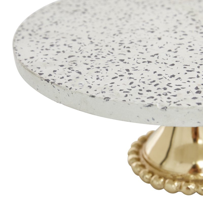 Gold Ceramic Speckled Cake Stand Set - 10" & 12"