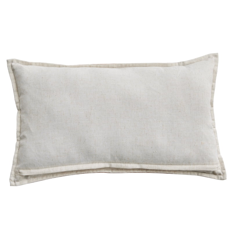 14 x 24 Inch Beige Faux Leather Decorative Pillow - Neutral Home Accent