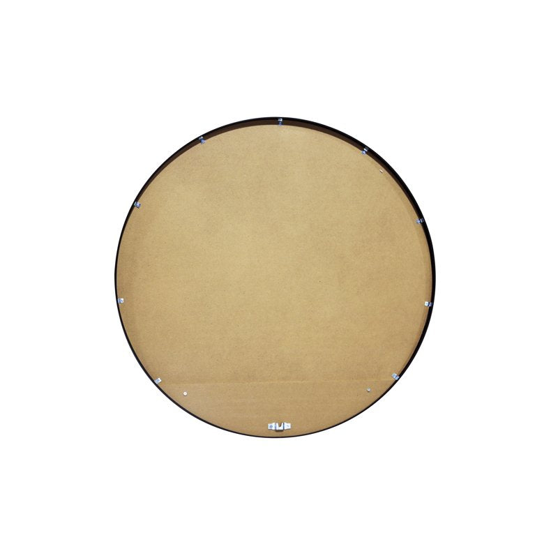 (4 Pack) Modern Round Wall Mirrors - 32 Inch Diameter, Black Frame