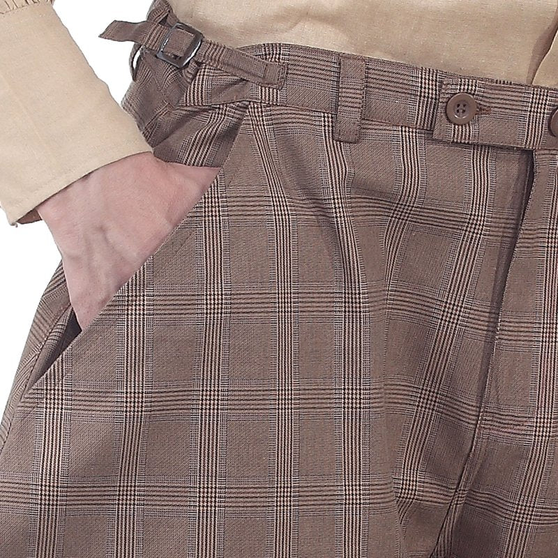 Men's Steampunk Victorian Jodhpur Costume Pants - Brown, 2XL