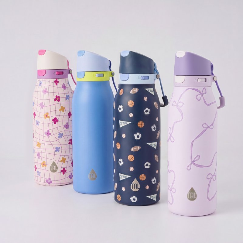 20oz Stainless Steel 2-in-1 Straw & Chug Water Bottle - Sports