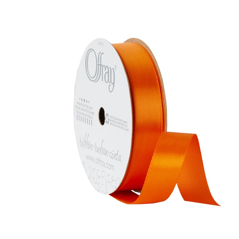 Offray Satin Ribbon 3 Pack Torrid Orange 5/8" x 18ft Craft Gift Wrapping