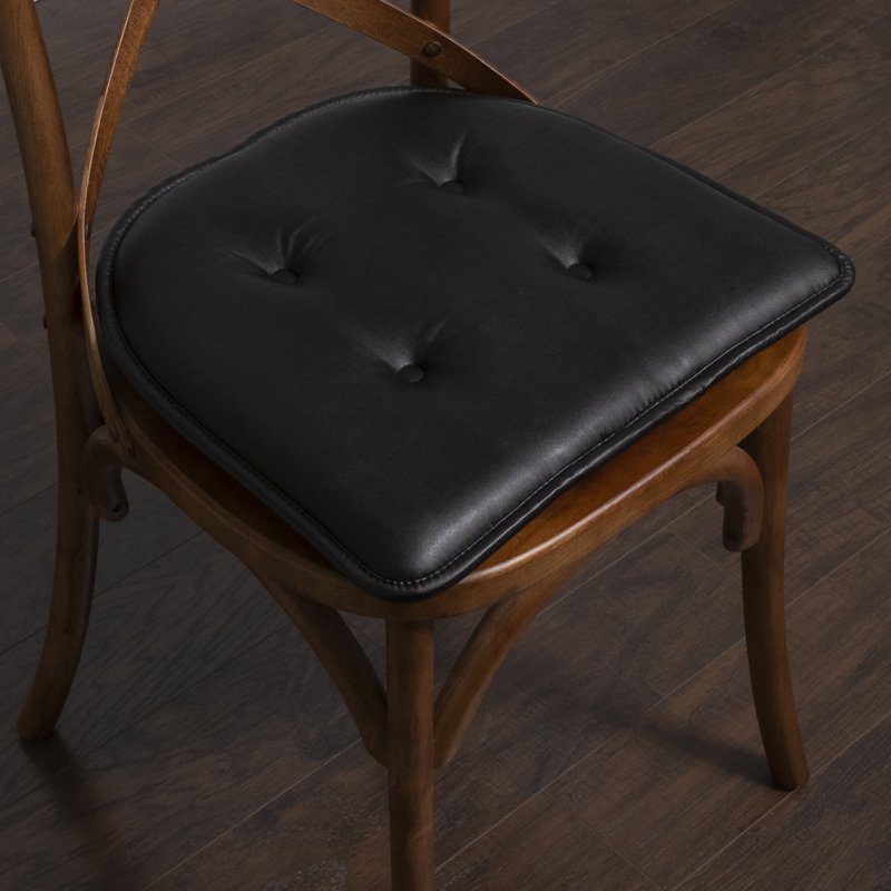 U-Shaped Memory Foam Chair Pad Cushion 4-Pack - Black