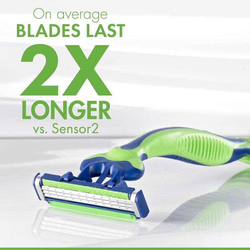 Disposable Razor for Sensitive Skin – 3 Blade, 4 Count