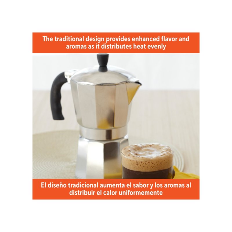 3-Cup Cast Aluminum Stovetop Coffeemaker - IMUSA