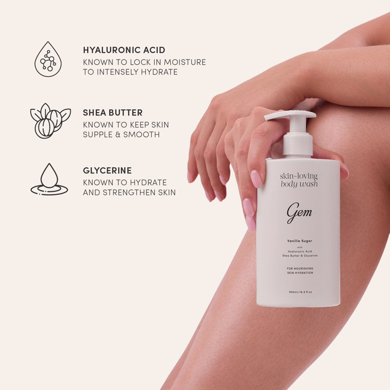 Nourishing Vanilla Sugar Body Wash - 500mL Hydrating Formula