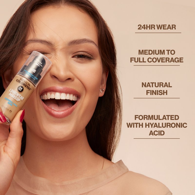 Longwear Liquid Foundation for Normal to Dry Skin with Hyaluronic Acid SPF 20