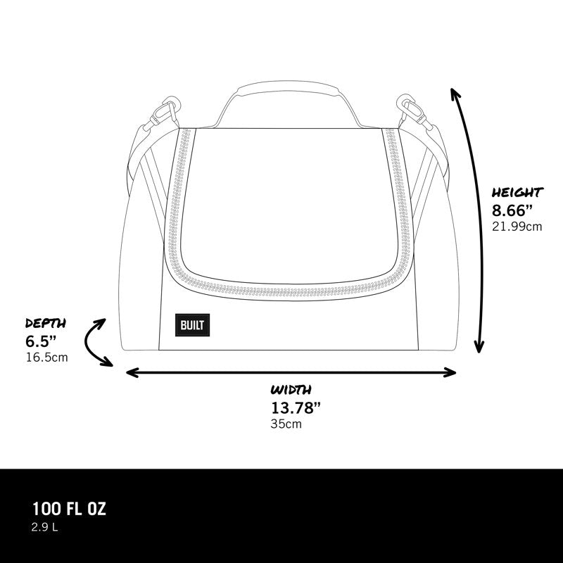 Reusable Lunch Bag - Built Oxford All Day - Sage Green