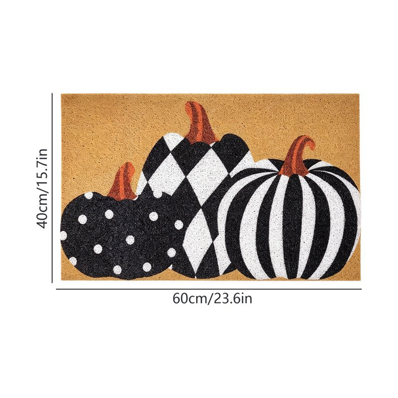 Halloween Door Mat - 24x16 Inch Thick Non Slip Pumpkin Entryway Rug - Pumpkin-C