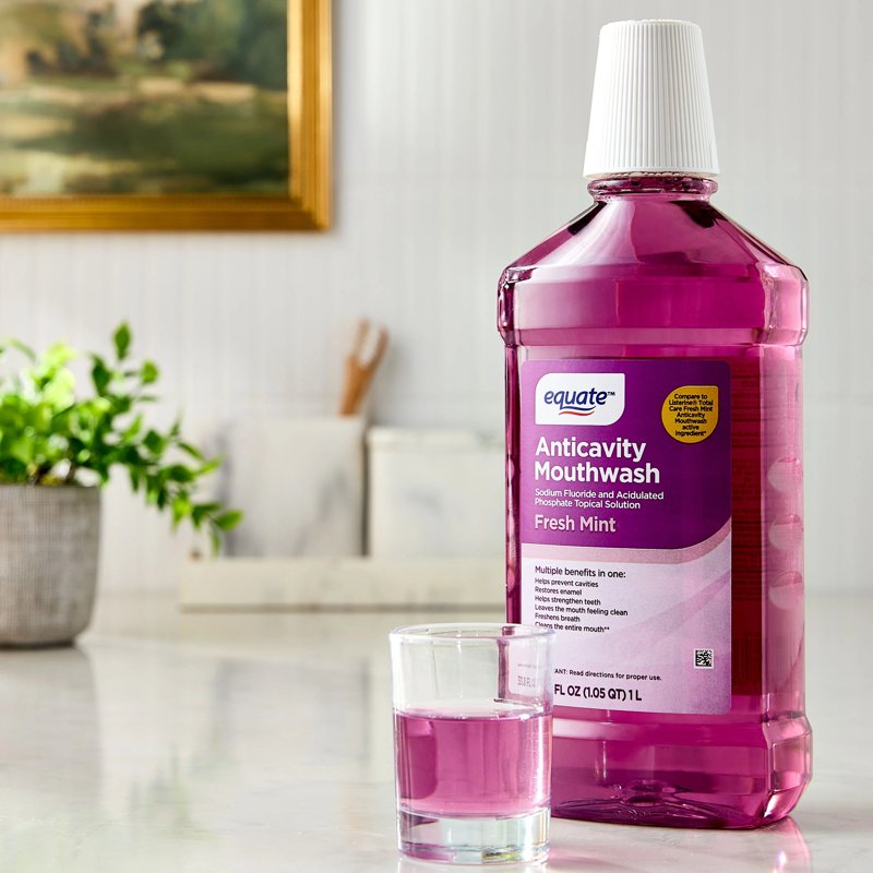 Anticavity Mouthwash - Fresh Mint, Fluoride Formula for Oral Health