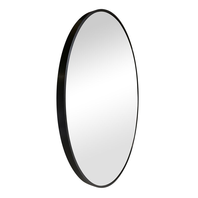 (4 Pack) Black Aluminum Round Wall Mirrors 28in for Bathroom & Living Room - Modern Decor