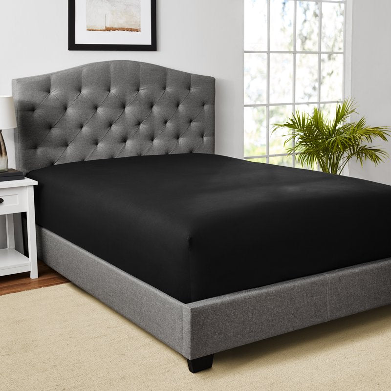 Mainstays Cotton Blend Fitted Sheet Queen Rich Black - 300 Thread Count Variation of THIS listing