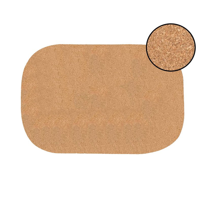 Oval Cork Placemat Set of 4 - Metallic Marble Design 12" x 18"