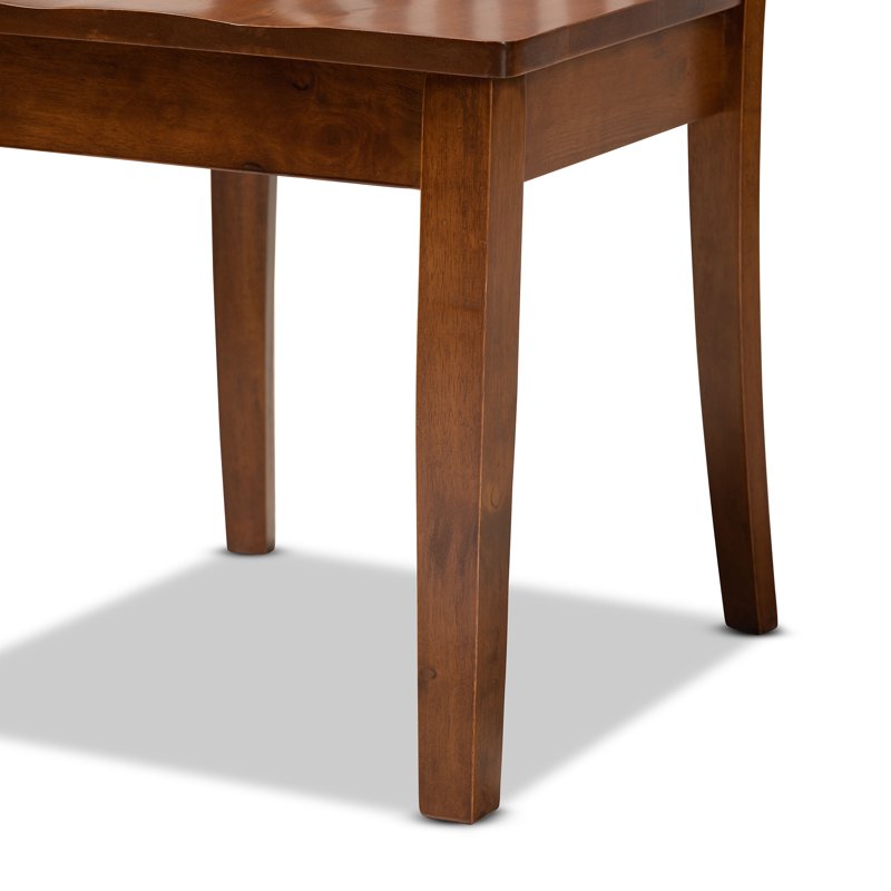 Minette Dining Chairs Set of 2 - Walnut Brown Wood
