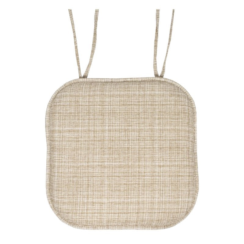 Memory Foam Non-Slip Chair Cushion Pad with Ties - 12 Pack, Beige Multi
