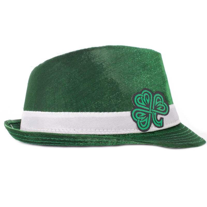 Adult Irish Shamrock Fedora Hat for Saint Patrick's Day Costume Accessory