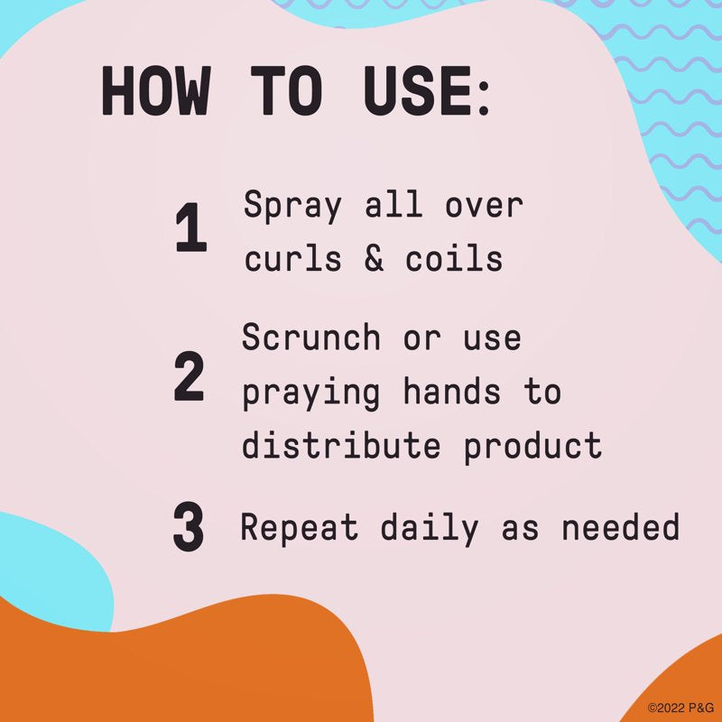 Curl Reactivating Mist for Curly and Coily Hair with Avocado Oil, 8.1 fl oz