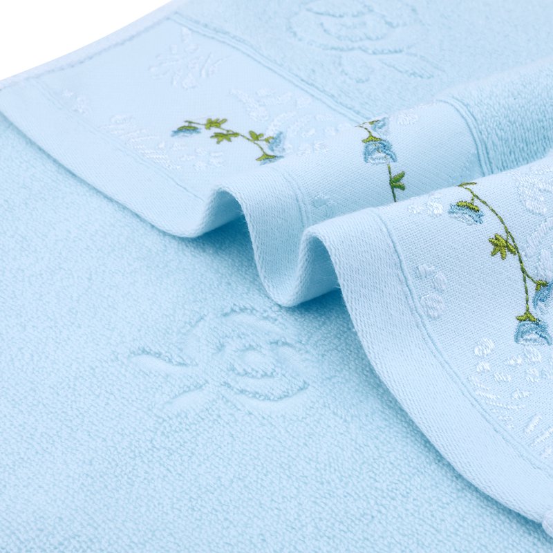 Pink Floral Embroidered Hand Towels 2-Piece - Soft & Absorbent Bathroom Set