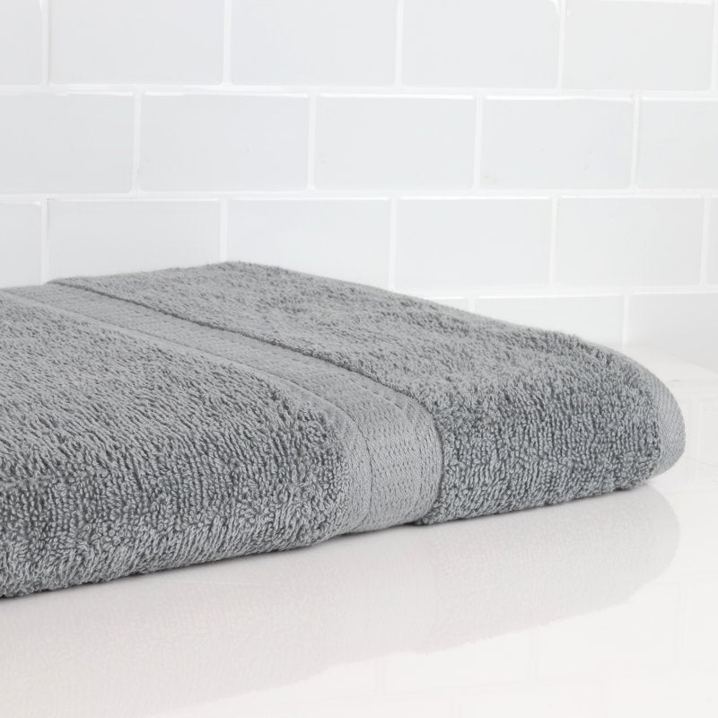 Mainstays Basic Cotton Bath Sheet - 30x60 Inches, School Grey