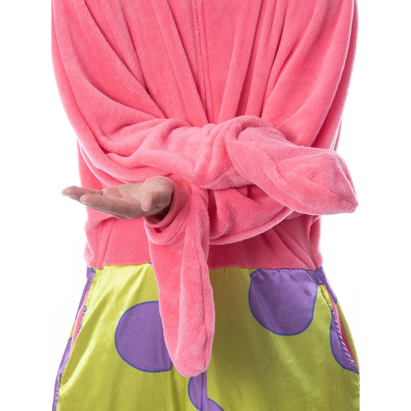 Pink Patrick Star Hooded Union Suit Pajama - Men's SpongeBob Sleepwear 2X/3X