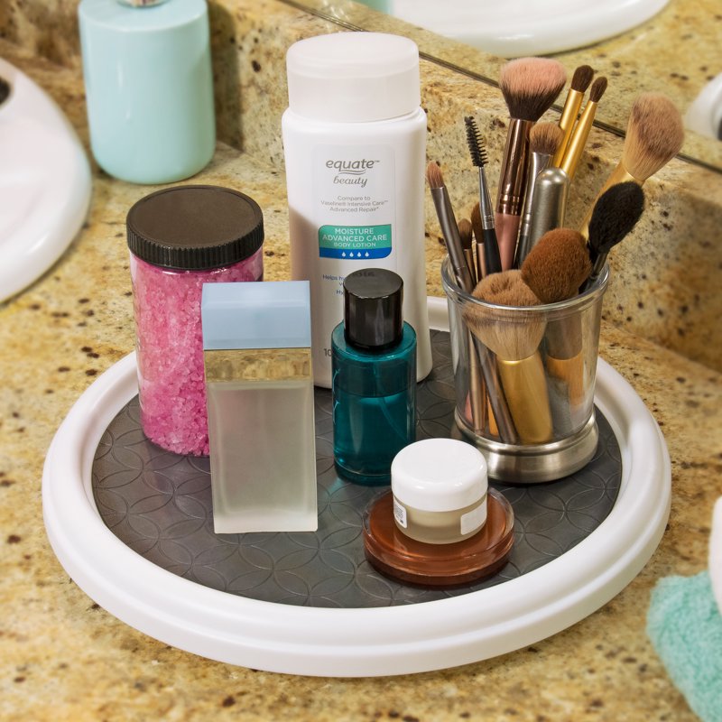 12" Non-Skid Plastic Lazy Susan Turntable Organizer - 2 Pack