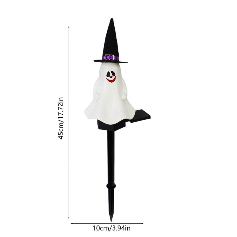 Halloween Decorations Outdoor Solar Lights - White Clear Accent, Spooky Yard Lighting